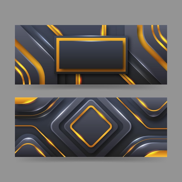 Free vector realistic luxury banners design