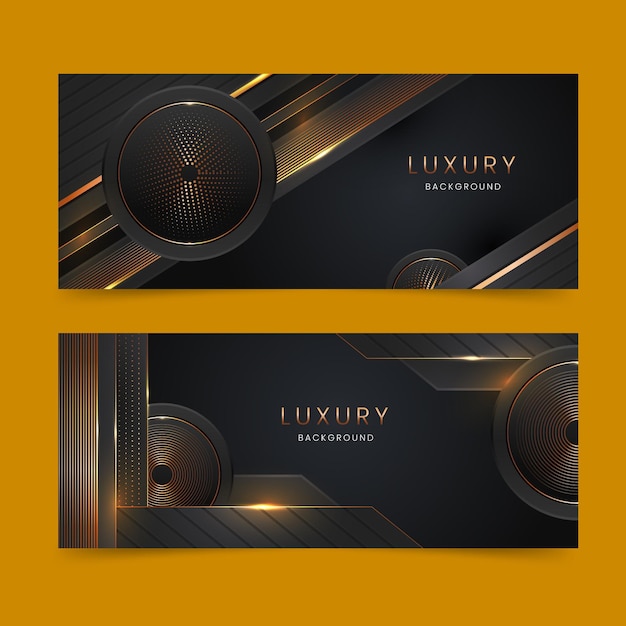 Free Vector realistic luxury banners design