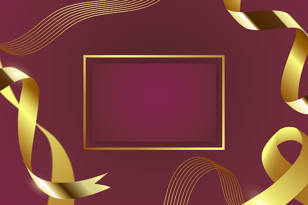 Realistic luxury ribbon background