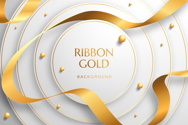 Realistic luxury ribbon background