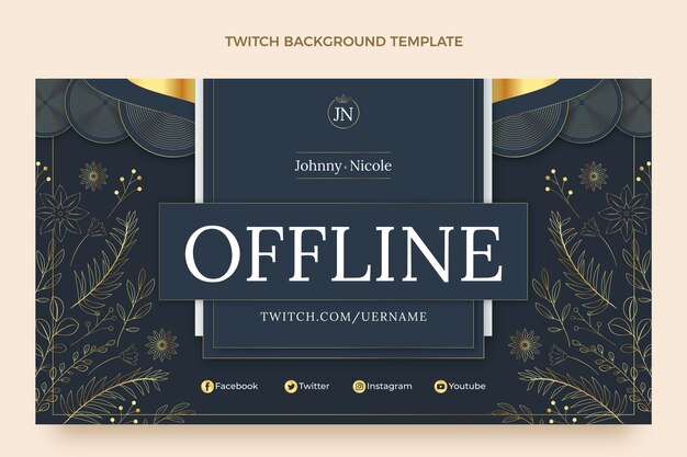 Realistic luxury wedding twitch background