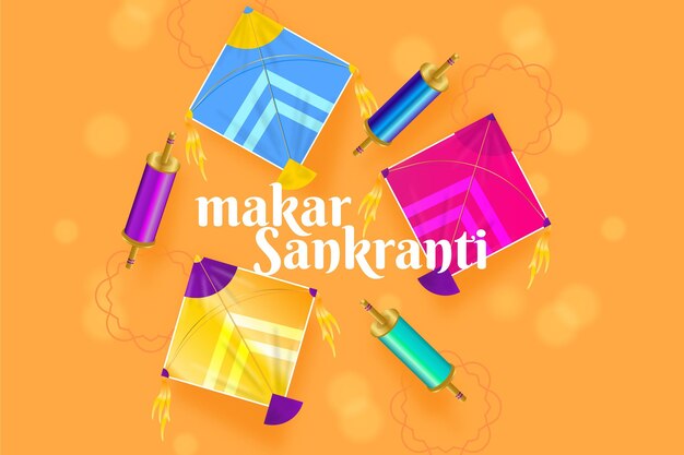 Realistic makar sankranti