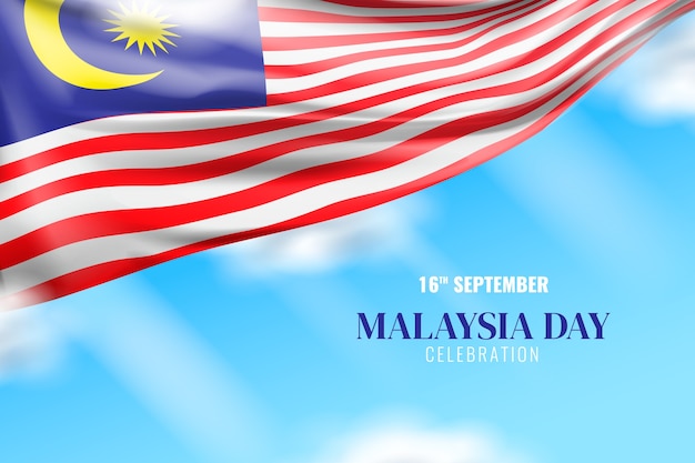 Realistic malaysia independence day background