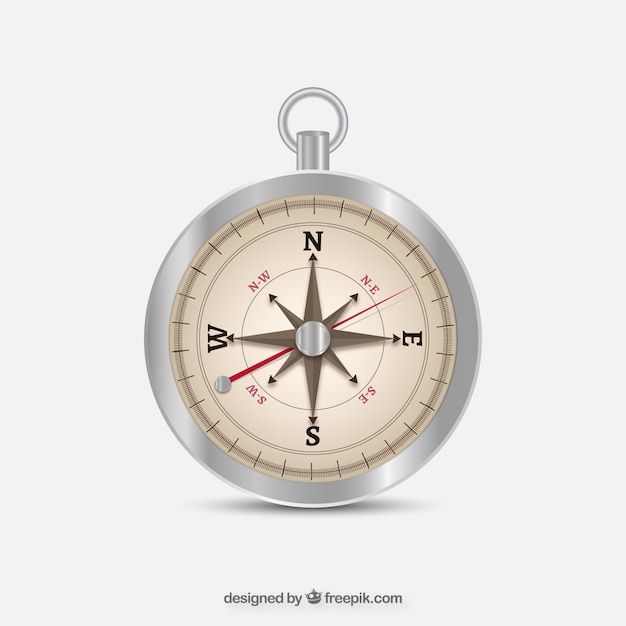 Free vector realistic map compass background