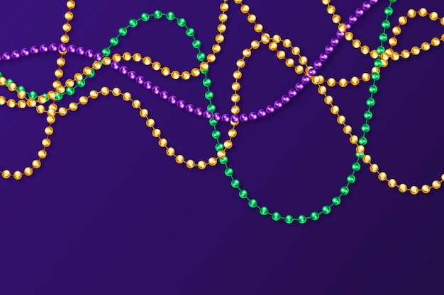 Realistic mardi gras concept