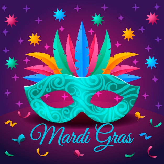 Free Vector realistic mardi gras