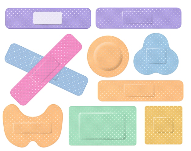 Free Vector realistic medical tape collection