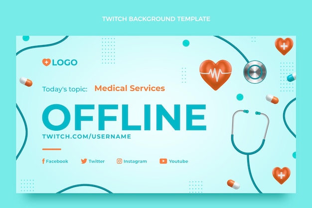 Realistic medical twitch background