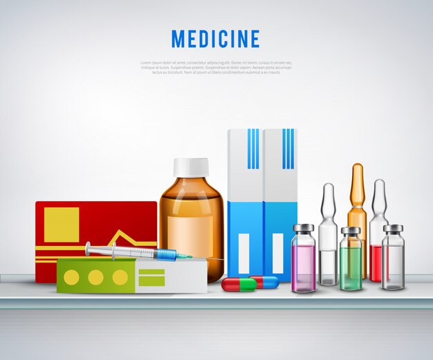 Realistic Medication Preparations Background