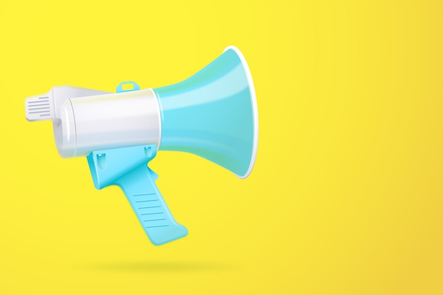 Realistic megaphone background