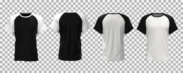 Free Vector realistic mockup of male white and black t-shirt