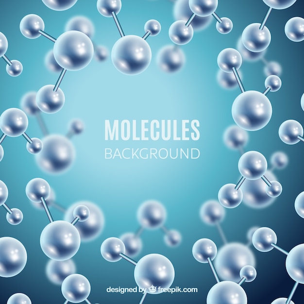 Free Vector realistic molecules background