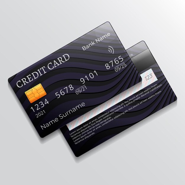 Realistic monochromatic credit card