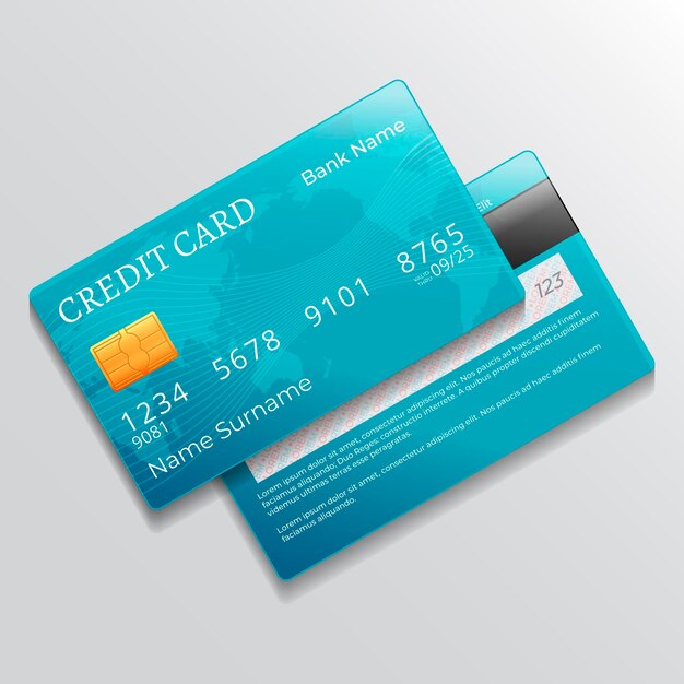 Realistic monochromatic credit card