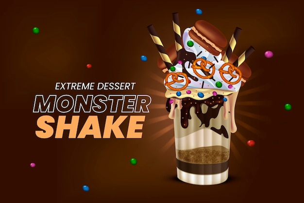 Free vector realistic monster shake background