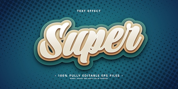 Realistic multilayered super text effect