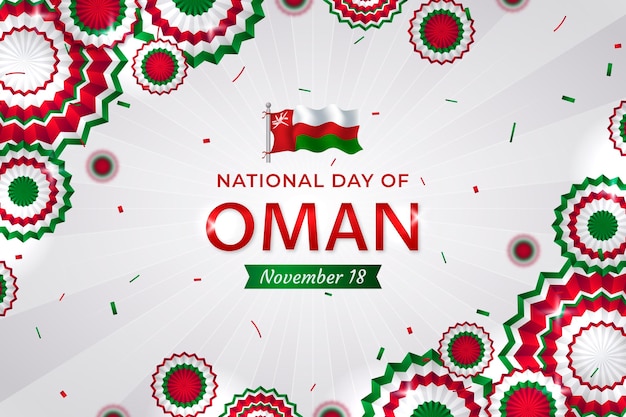 Realistic national day of oman background