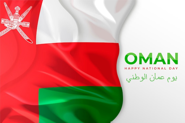 Realistic national day of oman background