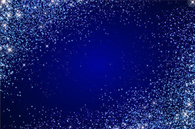 Free Vector realistic navy blue glitter background