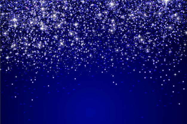 Free Vector realistic navy blue glitter background