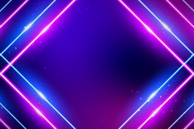 Realistic neon lights background