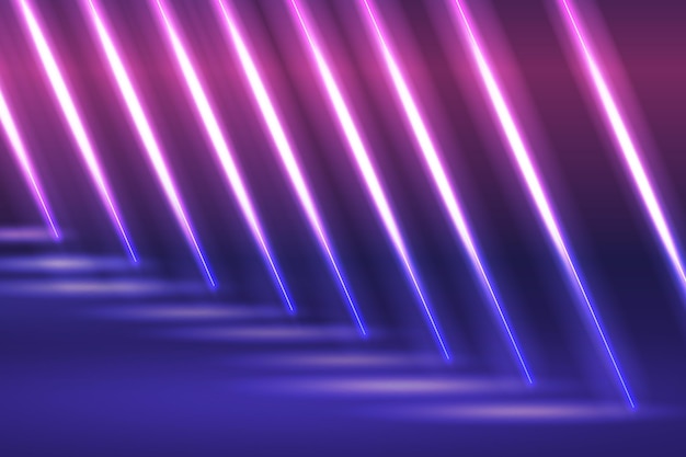 Realistic neon lights background