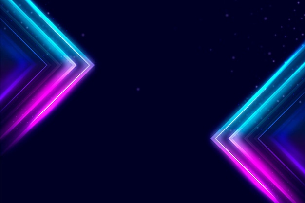 Realistic neon lights background