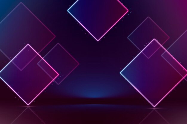 Realistic neon lights background