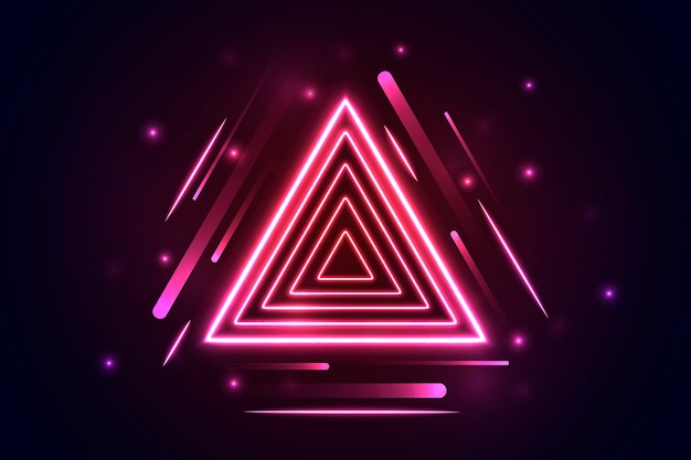 Realistic neon lights background