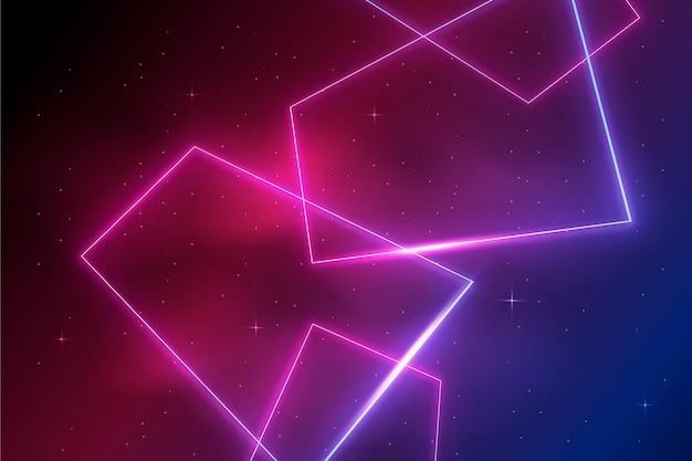 Realistic neon lights background