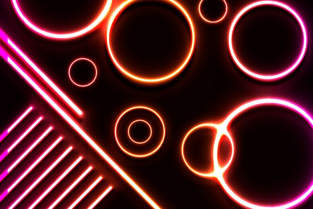 Free Vector realistic neon lights background