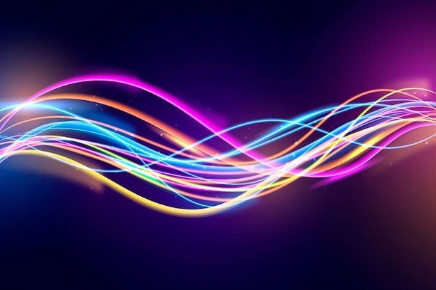 Free vector realistic neon lights background