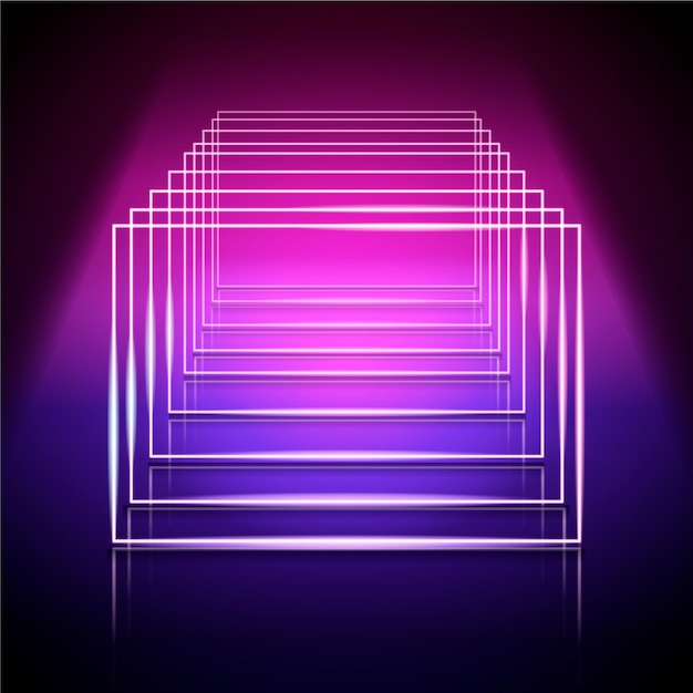 Free Vector realistic neon lights background