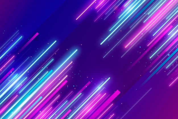 Realistic neon lights background