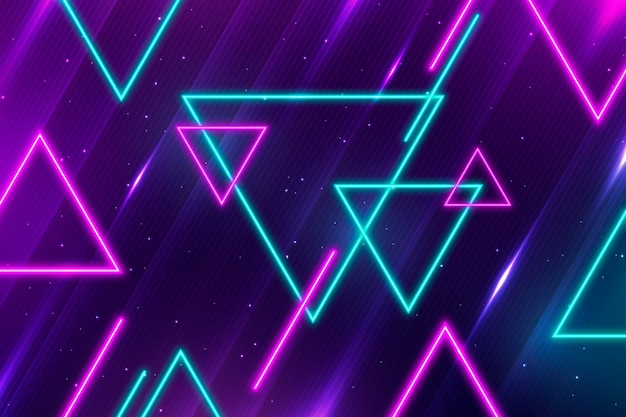 Realistic neon lights background