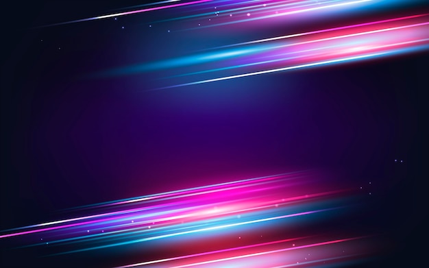 Realistic neon speed motion background