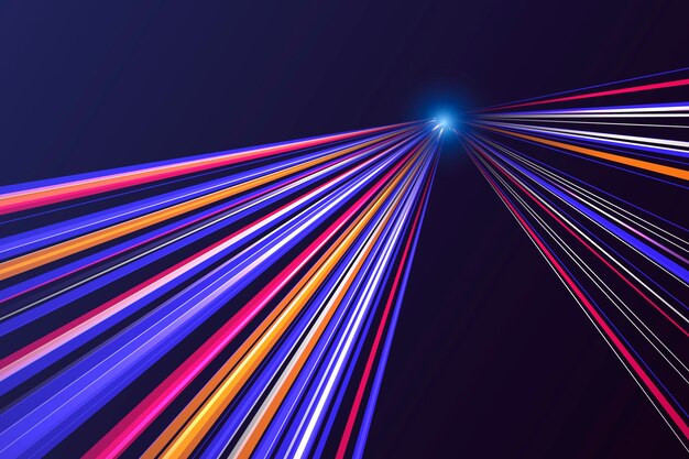 Realistic neon speed motion background