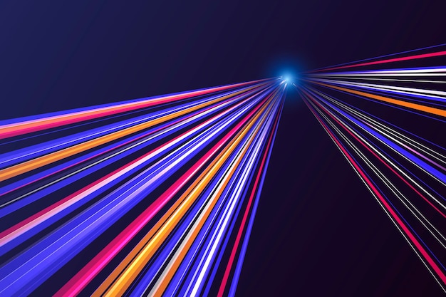 Realistic neon speed motion background