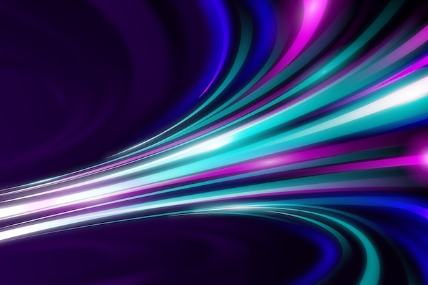 Realistic neon speed motion background