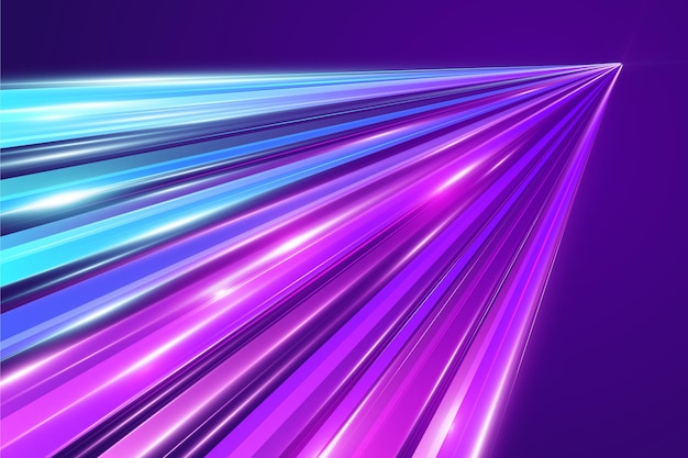 Realistic neon speed motion background