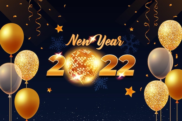 Realistic new year background