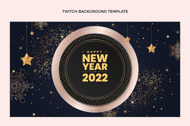 Realistic new year twitch background