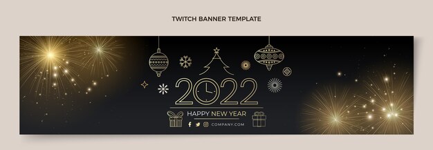 Realistic new year twitch banner