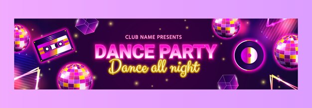 Realistic night club twitch banner