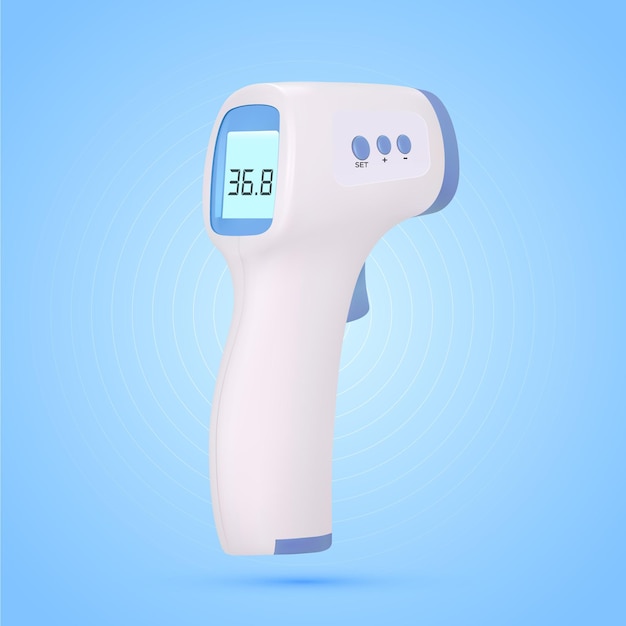 Free Vector realistic non-contact infrared thermometer