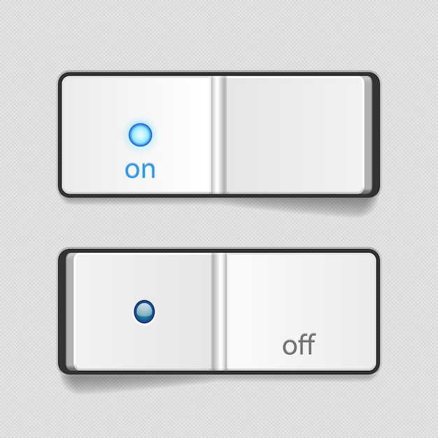 Free Vector realistic on/off switches