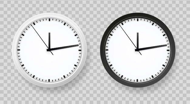 Free Vector realistic office clock set