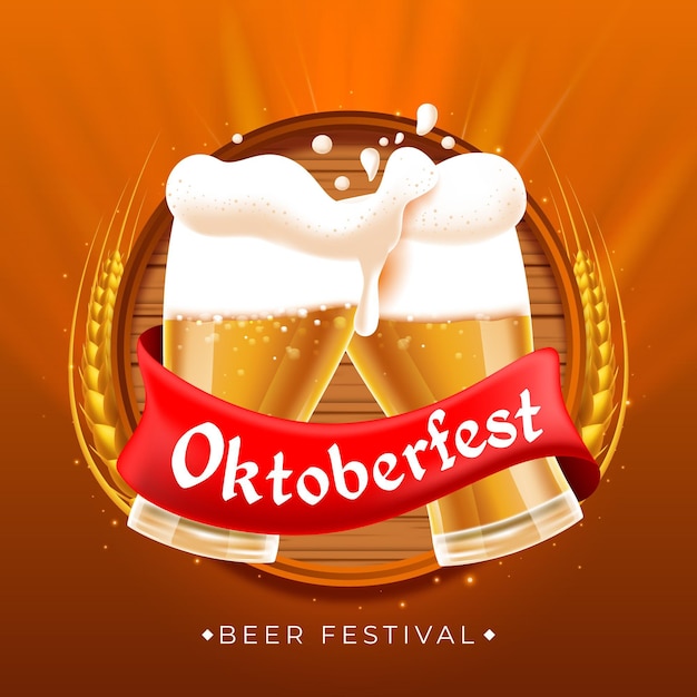 Realistic oktoberfest concept