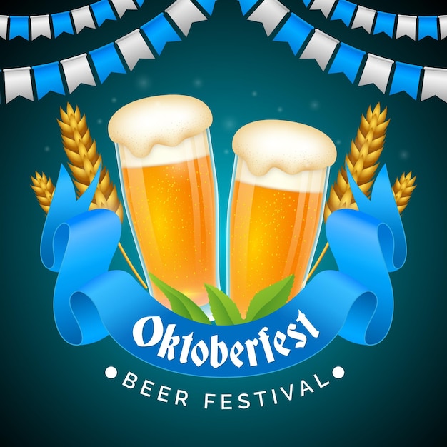 Realistic oktoberfest concept