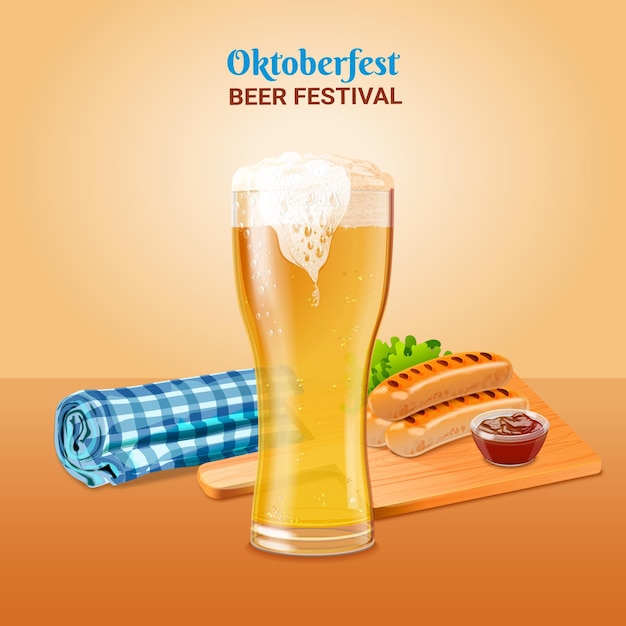 Realistic oktoberfest concept